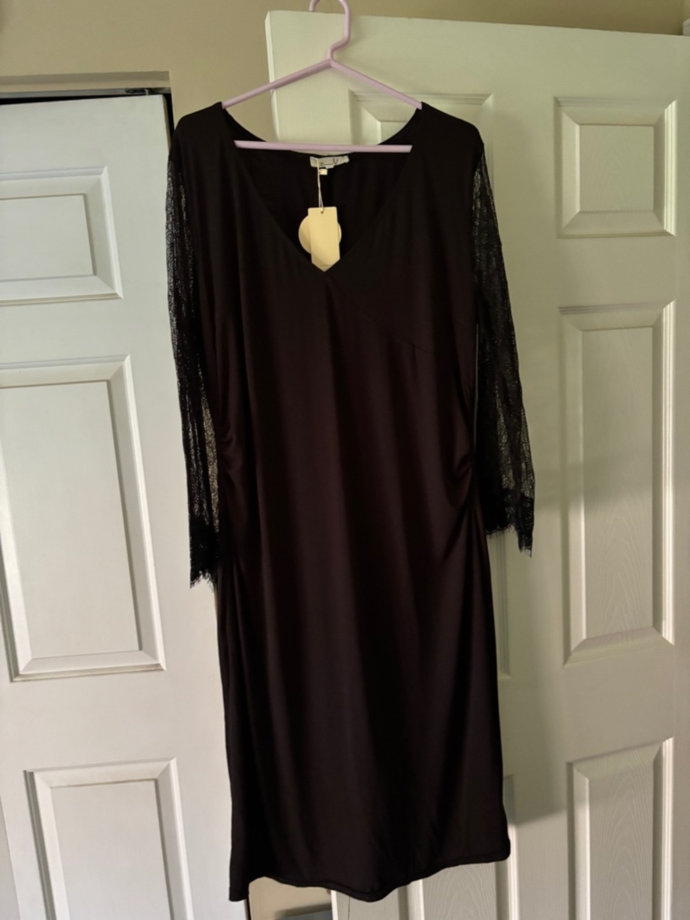 Black Dress with Lace sleeves